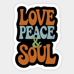 Love Peace and Soul Sticker